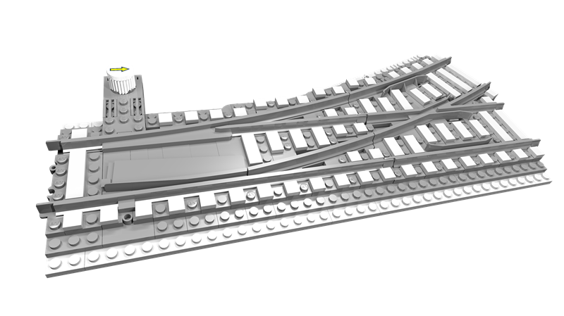 R104 Switch Left Ballasted BrickTracks