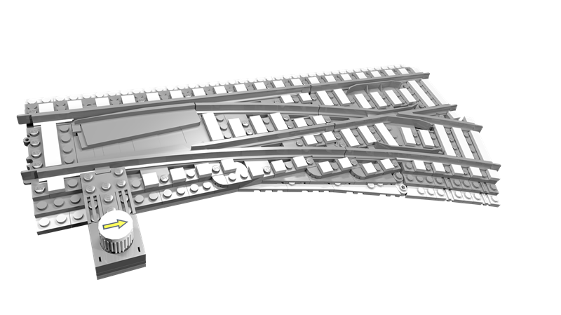 R104 Switch Right Ballasted BrickTracks